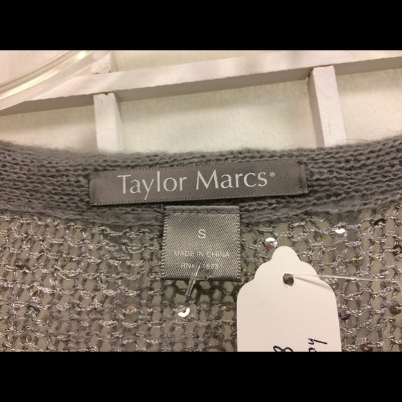 Taylor Marc's woman sweater gray silver size S - Picture 6 of 6